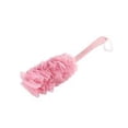 thumbnail image 3 of Bath Brush Long Handle Non-slip Shower Back Scrubber; Sponge Ball Back Scrubber Foaming Scrub Tool, Pink, 3 of 8