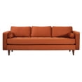thumbnail image 2 of Minneapolis Mid-Century Modern Rectangular Pillow Back Velvet Sofa in Orange, 2 of 5