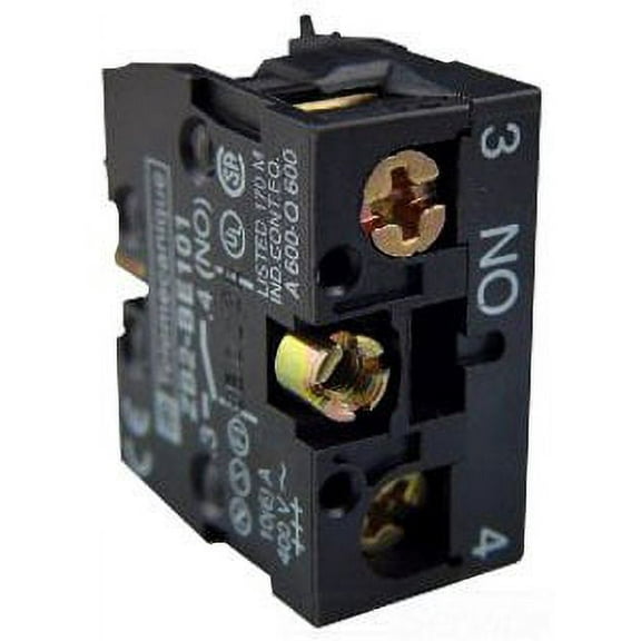 Schneider Electric Contact Block, Black, 1NO, 22 mm ZB2BE101