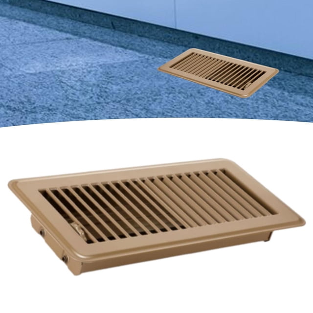 Elodie Floor Air Vent Cover Screen RV Floor Register for Wall Ceiling Bathroom Brown