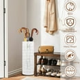 thumbnail image 6 of Umbrella Stand Rack Metal Umbrella Holder Freestanding Umbrella Stand Round Umbrella Holder Bin Waterproof Umbrella Storage Rack 16.5 x 6inch Indoor Walking Stick Holder for Home Entryway Office Hotel, 6 of 7
