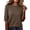 Brown, variant on Womens Short Sleeve Lace Trim Tops Crew Neck Casual Work Blouses Summer 2026 Trendy Loose Fit Lightweight T Shirts Dressy Vacation Clothes, Khaki, M