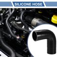 thumbnail image 2 of Unique Bargains 1 Pcs 60mm 2.36" ID 150mm 5.91" Length 90 Degrees Black Car Silicone Hose Coolant Hose Universal, 2 of 7