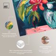 thumbnail image 4 of Vase Of Bright Tropical Flowers In Vase Paintings Canvas Wall Art by Art Remedy, Gallery Wrapped, 16" x 16", 4 of 7