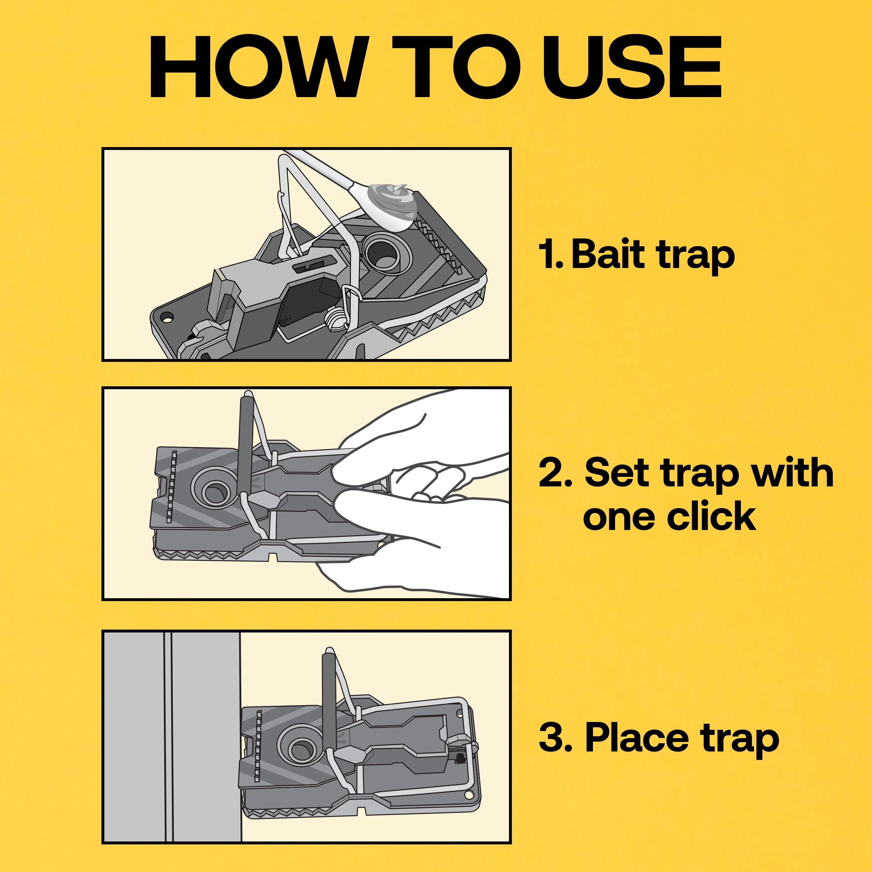Victor Power Kill Rat Trap - Easy to Set Rat Trap - Plastic Rat Trap - Use Indoors or Outdoors