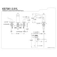 thumbnail image 2 of Kingston Brass KB7961YL 8 in. Widespread Bathroom Faucet, Polished Chrome, 2 of 2