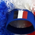 thumbnail image 6 of Jiibva Football Game Flag Colored Fan Wigs Hat, National Flag Afro Fan Wig Headgear Funny Headwear for Soccer Match Celebration Flag Colorful Event Hairband, 6 of 7