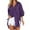 Purple, variant on Royisotas Side Slit Women's Tops Long Sleeve Winter Oversized Casual Women's Button Down Shirts Beige Collared Solid Color Button up Shirts