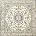 thumbnail image 1 of Ahgly Company Machine Washable Indoor Square Traditional Bisque Beige Area Rugs, 5' Square, 1 of 7
