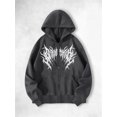 thumbnail image 2 of Men Women Y2K Zip Up Hoodie Gothic Graphic Sweatshirt Oversized Grunge Alt Hooded Jacket Punk Streetwear, 2 of 6
