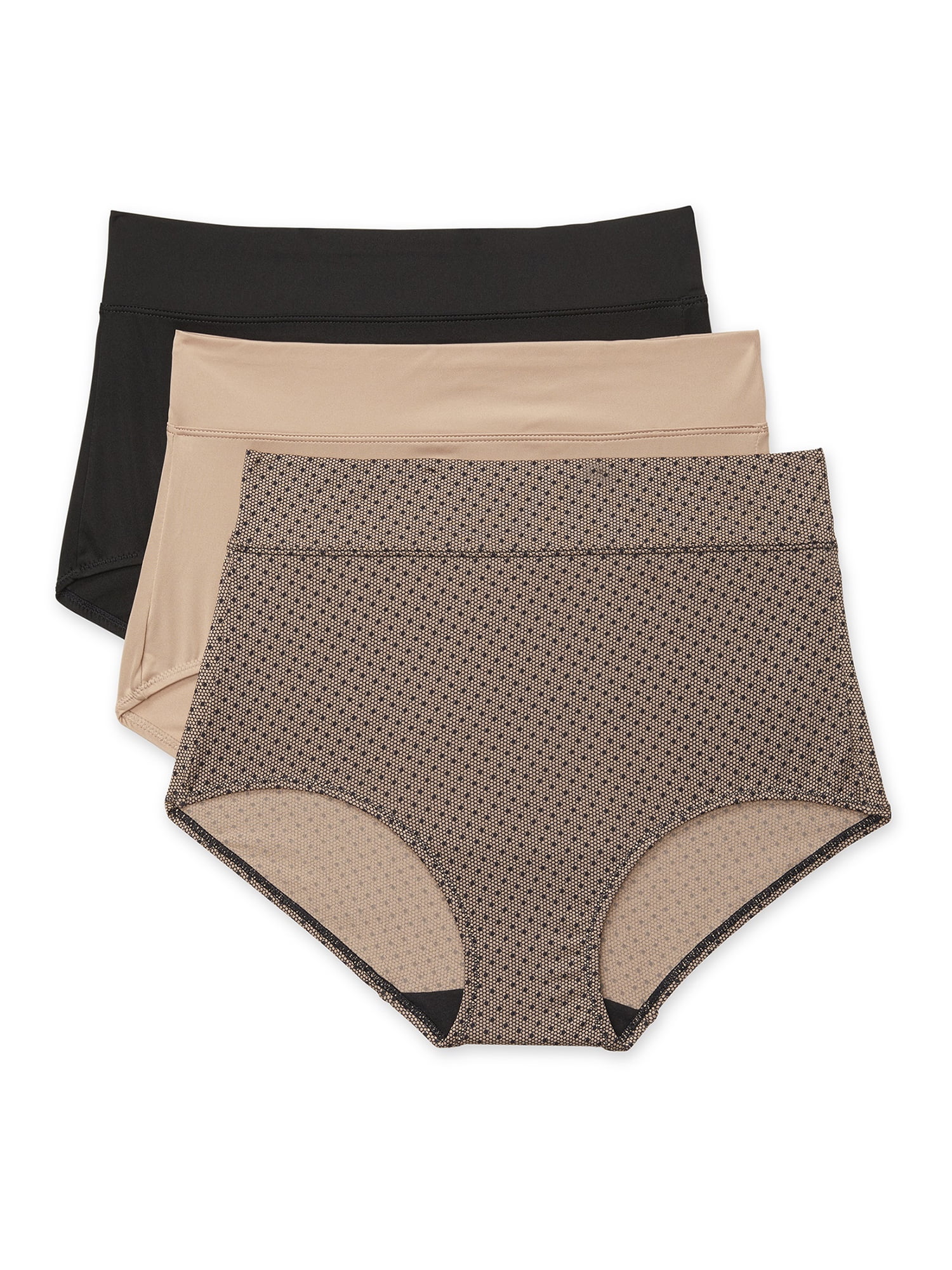 Joyspun Women's Cotton Thong Panties, 6-Pack, Sizes S to 2XL 