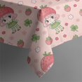 thumbnail image 5 of Strawberry Princess Pattern Square Tablecloth,Waterproof Square Table Cover,Wipeable Spillproof Washable Table Cover for Home Kitchen Party Decor 60"x60"(152x152cm), 5 of 6