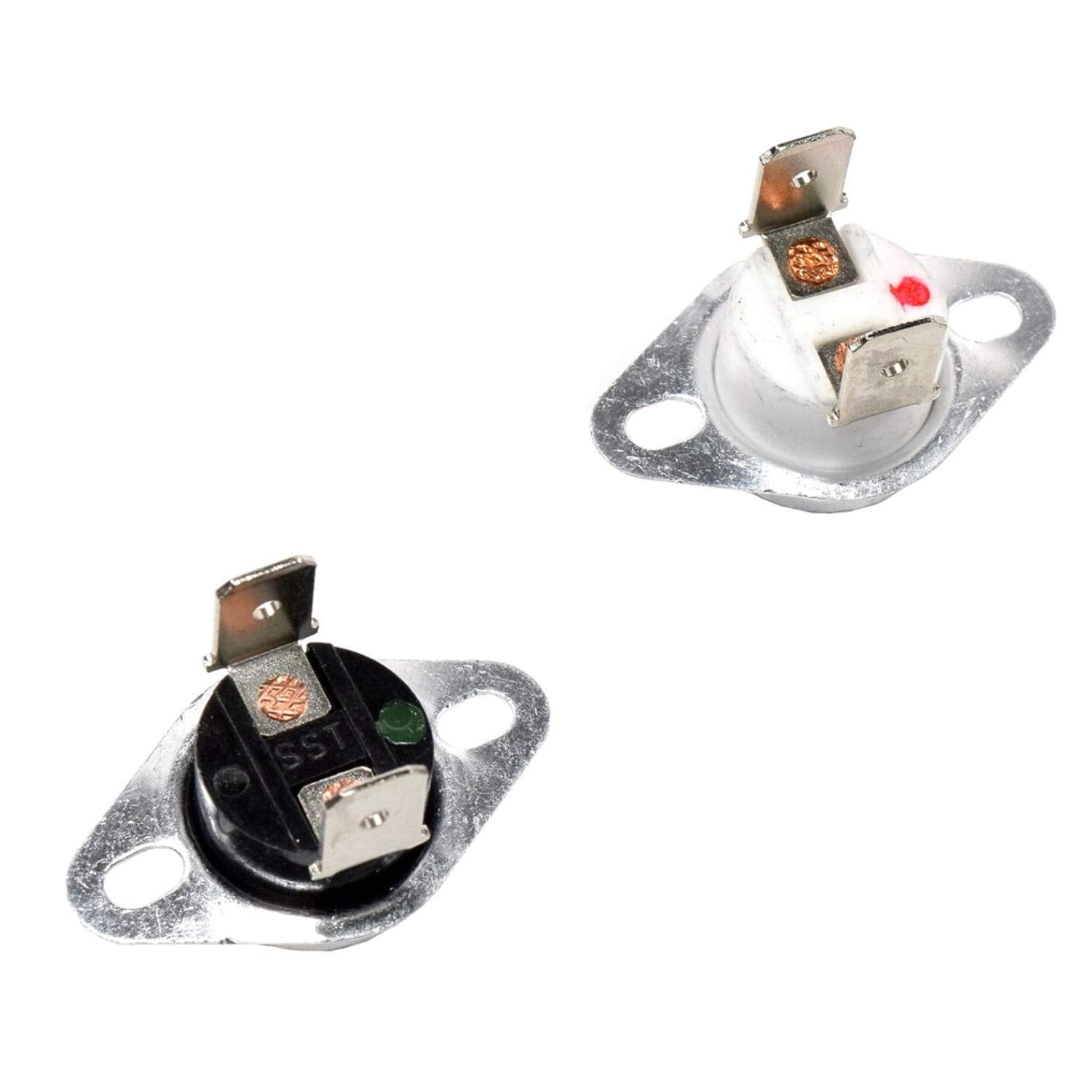 HQRP 10-Pack Dryer Thermostat & Thermal Fuse Kit Replacement works with Whirlpool Maytag Admiral Amana LA1053
