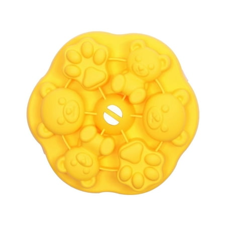 

MPWEGNP Cartoon Silica Gel Cake Baby Complementary Food Mould Steamed Rice Cake Mould With Cover