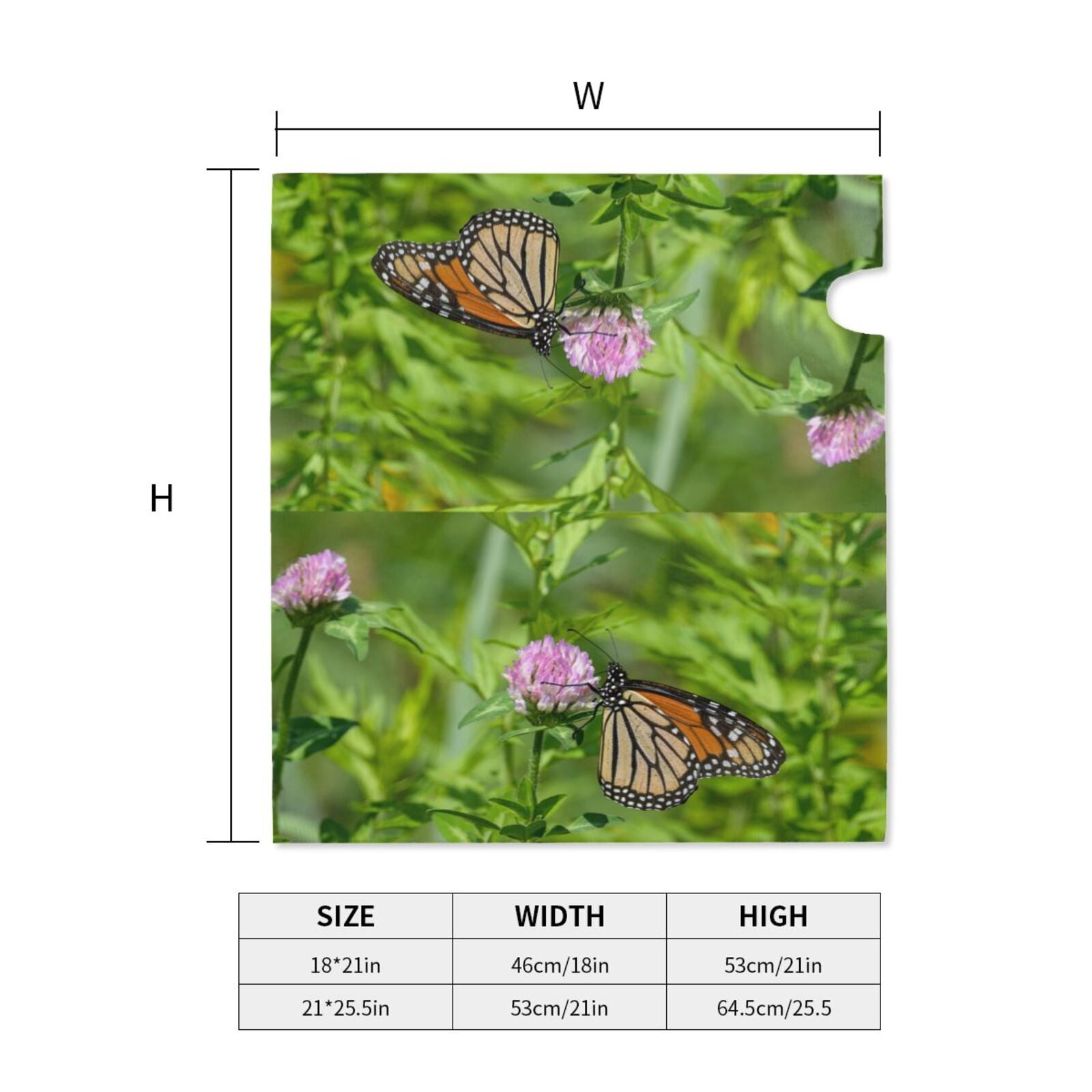 Xecao Butterflies and Floral for Mailbox Cover with Magnetic Strips, Waterproof and Sunscreen, Adds a Decorative Touch to Your Garden Yard-21x18 in