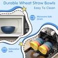 thumbnail image 3 of Quatish 8 PCS Unbreakable Cereal Bowls,Dishwasher & Microwave Safe Wheat Straw Bowls, Easy-to-Clean Lightweight Bowl,Multi-Color Portable for Picnics Plastic Bowls Set, 3 of 5