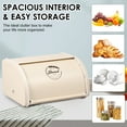 thumbnail image 5 of Design Rustic Bread Box Farmhouse Vintage Enamelware Countertop Bread Bin Modern Metal Bread Box for Kitchen Countertop, 5 of 10