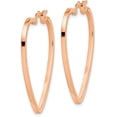 thumbnail image 2 of 14K Rose Gold Polished Heart Hoop Earrings - 33mm, 2 of 5