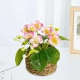 thumbnail image 5 of OCCOA Small Fake Plants Mini Artificial Faux Plants Indoor with Flowers Spring Decorations for Home Room Farmhouse Desk House Bathroom Decor,Pink, 5 of 7