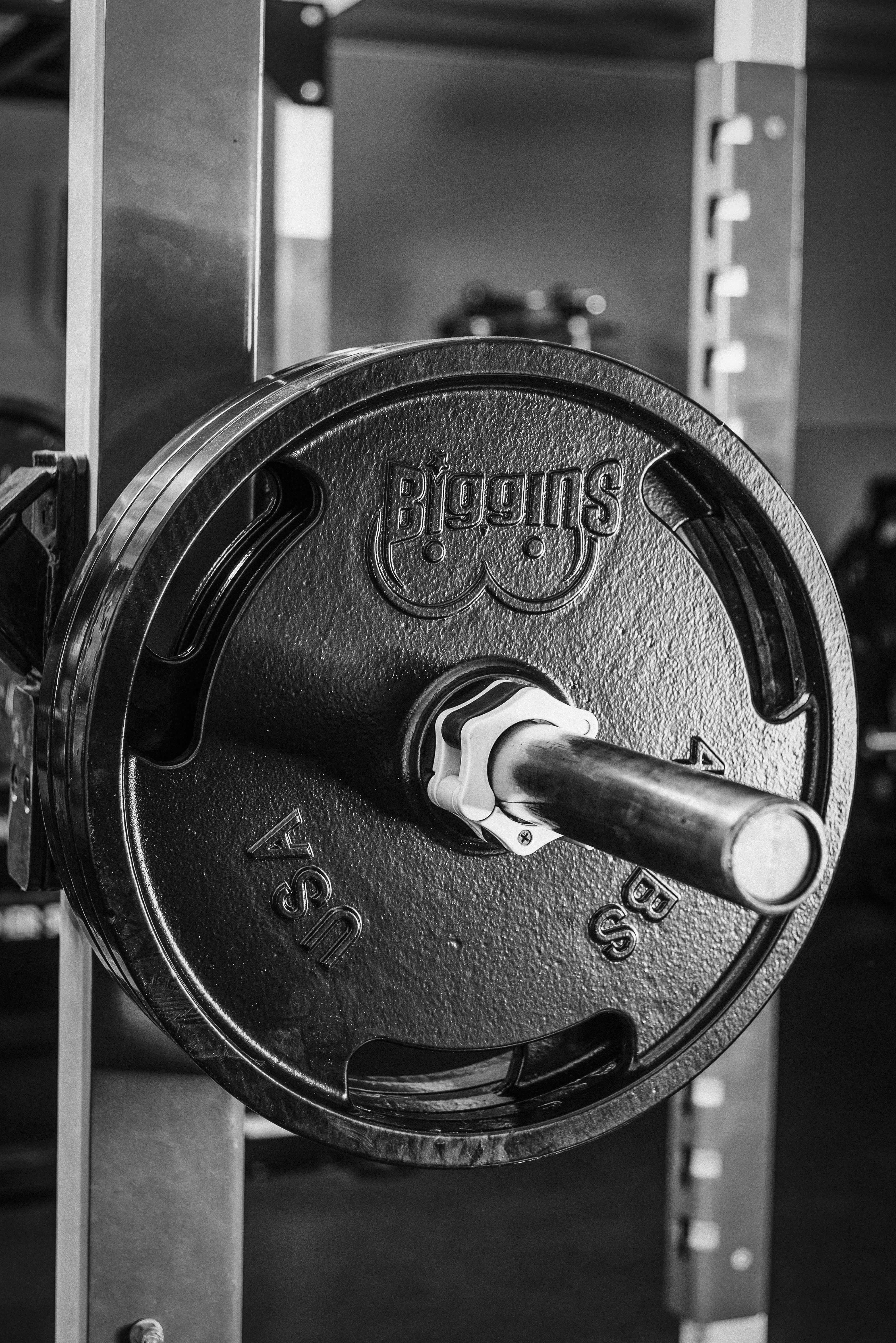 Biggins Iron Olympic Cast Iron Weight Plates, Single, 45 lb.