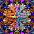 thumbnail image 2 of Flower Fantasy - Intricate Flower Canvas Wall Art, 2 of 2