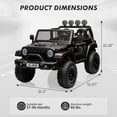 thumbnail image 3 of EDTara 24V 2-Seater Ride On Truck for Kids, 2WD/4WD Switch, Battery Powered Car with Remote, Spring Suspension, MP3, Trunk, LED Lights, 3 of 7