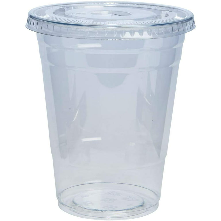 [100 Pack] 16 oz Clear Plastic Cups with Strawless Sip Lids, Disposable  Plastic Coffee Cups with Lid…See more [100 Pack] 16 oz Clear Plastic Cups  with
