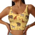 thumbnail image 2 of Picia Cute Animals Sports Bra for Women,Padded Strappy Sports Bras Medium Support Yoga Bra with Removable Cups,Running Yoga Bra-Large, 2 of 9