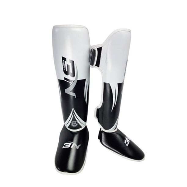 Espinilleras para Muay Thai, Protector de Piernas, Entrenamiento de Kung Fu, Karate, MMA, Espinilleras, Empeine Blanco m adolescente