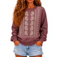 thumbnail image 2 of Womens Embroidered Sweatshirt Oversized Pullover Crewneck Long Sleeve Casual Sweatshirts Tops for Women, 2 of 4