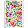 thumbnail image 2 of Challis Rayon Printed Liberty Woven Fabric, Soft Floral Summer Dress Craft (BROWN/POOL/SKY, ByYard), 2 of 3
