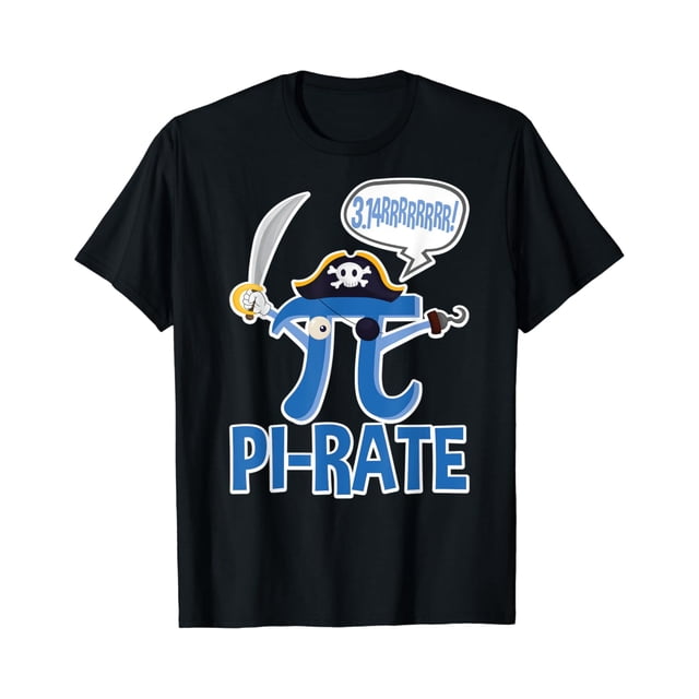 T-Shirt Drôle Pi-Rate Happy Pi Day Math Pirate Pun Unisexe P-5TG