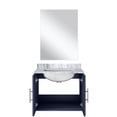 thumbnail image 5 of Single Navy Blue Vanity with Marble Countertop | 24 in. W, Soft - Close Design & Storage | Scratch - Resistant for Lasting Use, 5 of 5
