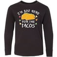 thumbnail image 3 of Inktastic Im Just Here For The Tacos Cinco De Mayo Long Sleeve Youth T-Shirt, 3 of 5