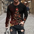 thumbnail image 1 of Blusas y camisas de manga larga con cuello redondo para hombre, blusas casuales de cuello redondo y manga larga, camisetas estampadas, blusas para hombre, 1 of 5