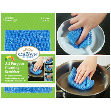 NO ODOR Dish Cloth for All Purpose Dish Washing (1 Pk) | No Mildew Smell from Sponges, Scrubbers, Wash Cloths, Rags, Brush | Outlast ANY Kitchen Scrubbing Sponge or Cotton (Best Way To Remove Mildew Smell From Clothes)