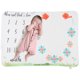 thumbnail image 3 of Manta para fotografía de hito mensual infantil de franela de doble cara, accesorios de fondo para fotografía, patrón de flores de riego, 3 of 14