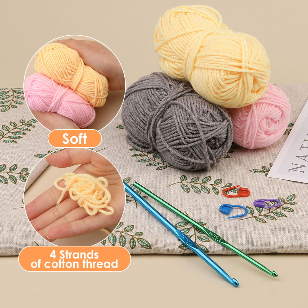 UzecPk 98 Piece Crochet Kit with Crochet Hooks Yarn Set - Premium Bundle  Includes Yarn Balls, Needles, Canvas Tote Bag and Lot More - Starter Pack  for