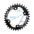 thumbnail image 2 of Snail Oval Chainring 96 BCD for Shimano M7000 M8000 M9000 32T 34T 36T Narrow Wide Tooth MTB Bike ChainWheel Tooth Plate, 2 of 9