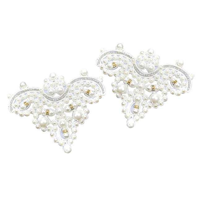 2 piezas mujeres cristal decorativo zapatos Clips joyería encanto decoración El 12x9.8cm Zulema Parche de zapatos de bricolaje