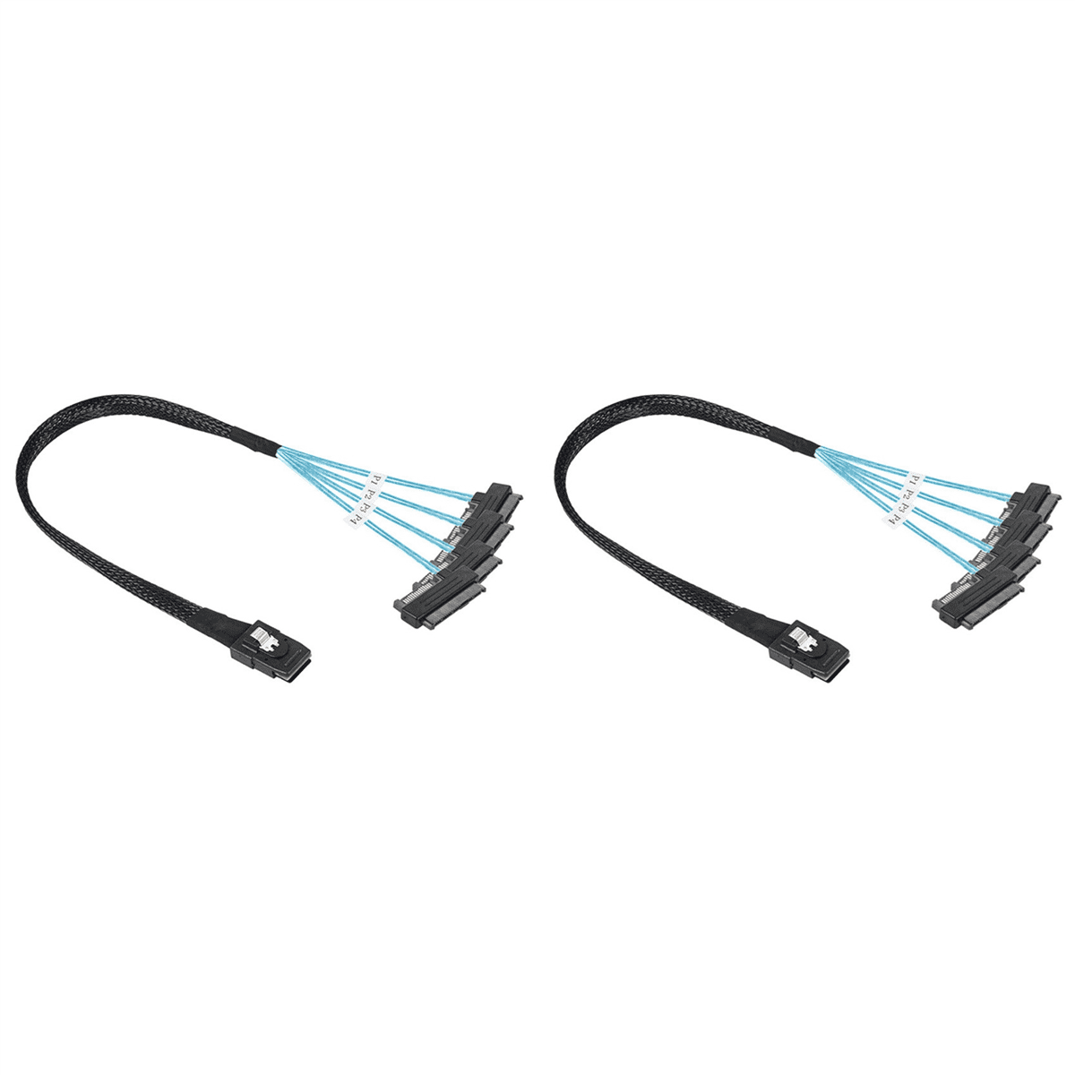 2X Mini Sas Sff-8087 to 4 Sff-8482 Server Array Card Hard Drive Data Cable Sata Power Cable 1m,2 x Mini Sas Sff-8087 To 4 Sff-8482 Cable