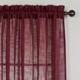 thumbnail image 2 of Rooney 2 Panels Natural Linen Textured Window Curtains Set - Rod Pocket Semi Sheer Light Filtering Drapes for Living Room, Bedroom, Dining (63" Long, White), 2 of 3