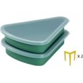 thumbnail image 3 of KEVJES Lot de 2 Contenants de Rangement Réutilisables en Silicone pour Tranches de Pizza Restantes avec Couvercles Hermétiques - Sans BPA, Convient à une Tranche jusqu'à 16 Pouces, Style Bento pour Emporter, Va au Micro-Ondes, au Congélateur et au Lave-Vaisselle (2 Verts), 3 of 8