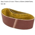 thumbnail image 2 of Uxcell 3" x 21" 80 Grit Lapped Joint Aluminum Oxide Sanding Belts for Wood Aluminum Metal Glass 3 Pack, 2 of 3