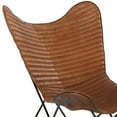 thumbnail image 6 of DecMode 30" x 37" Black Leather Butterfly Chair with Black Stand, 1-Piece, 6 of 10
