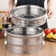 thumbnail image 4 of KDJ Stainless Steel Steamer Basket with Handle, 16/18/20cm Multi-Purpose Steam Tray for Vegetables, Rice, Seafood, Healthy Cooking Kitchen Cookware, 4 of 8