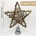 thumbnail image 3 of Christmas Tree Topper, Rustic Christmas Decor, Rattan Natural Christmas Tree Star, Christmas Tree Topper Star with Lights for Christmas Farmhouse Ornaments Holiday Seasonal Decoration, 9.84 Inches, 3 of 9