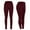 Red, variant on Women's Fleece Lined Yoga Leggings with Two Side Pockets High Waist Stretch Sports Legging Pants Red 2XL