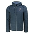 thumbnail image 2 of Men's Cutter & Buck  Heather Navy Philadelphia Phillies Stars & Stripes Mainsail Sweater-Knit Full-Zip Hoodie, 2 of 3