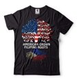 thumbnail image 2 of American Grown Filipino Roots Shirt Filipino Gifts Filipino Shirts Philippines USA Shirts (X-Large Grey), 2 of 6